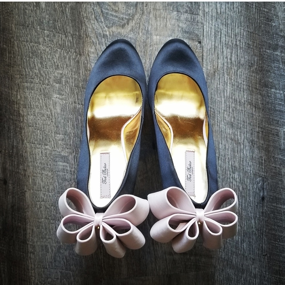 🌟HP🌟TED BAKER OAKER ORIGAMI BOW HEELS - Picture 2 of 8